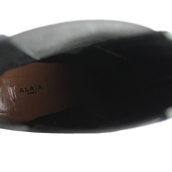 ALAIA BLACK SUEDE HIGH HEELED BOOTIES SIZE 9.5 - Picture 6 of 8